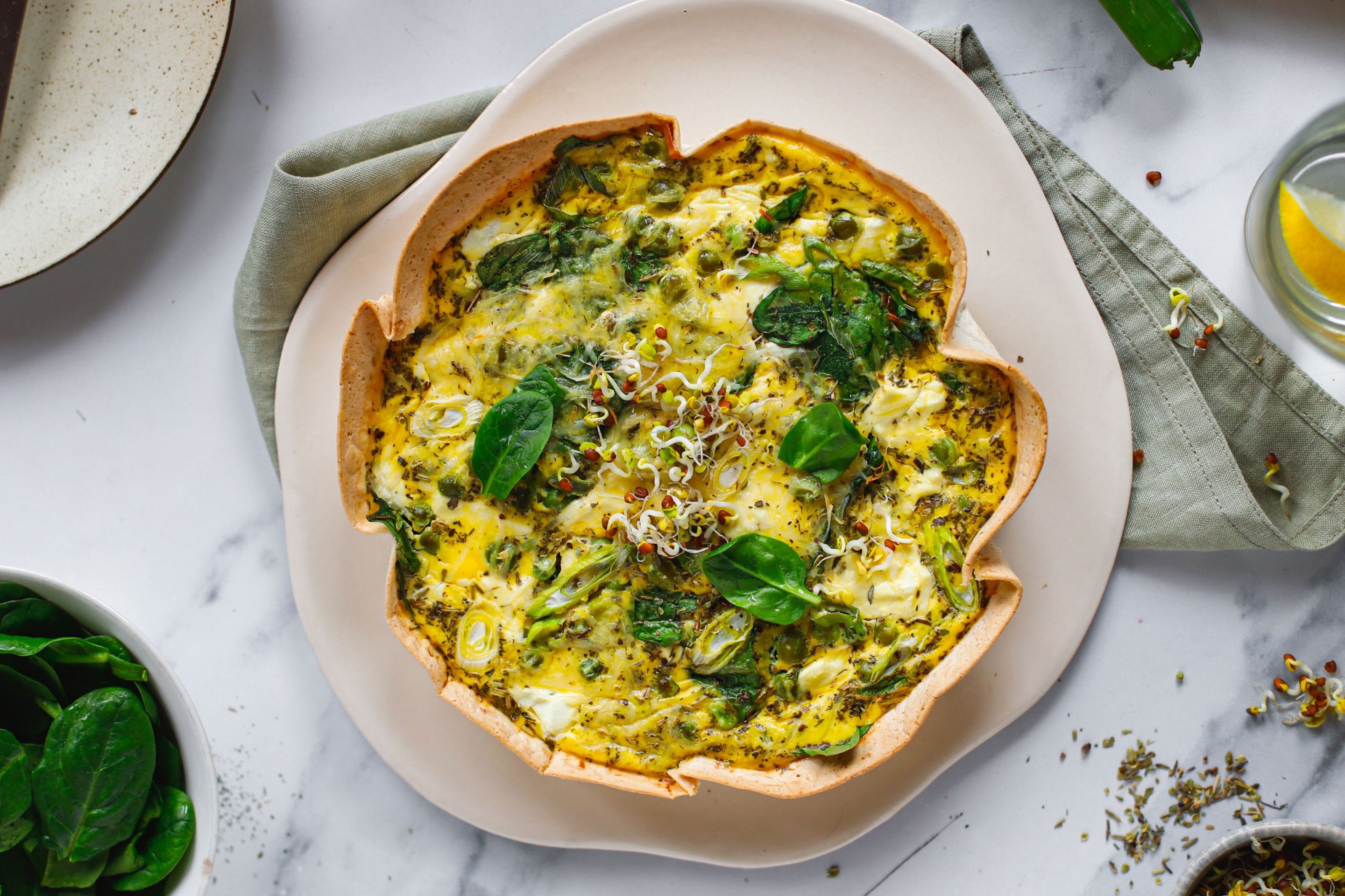 Zöldséges Tortilla Quiche